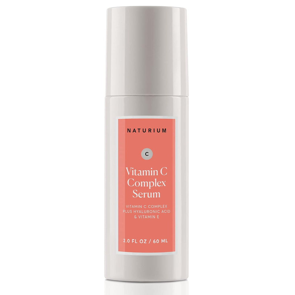 Naturium Vitamin C Complex Serum, Hyaluronic Acid & Vitamin E, 2 fl oz | Facial Treatment for Fine Lines & Wrinkles, Anti-Aging Formula for Hydration, Sensitive Skin, Travel Size, Face Serm