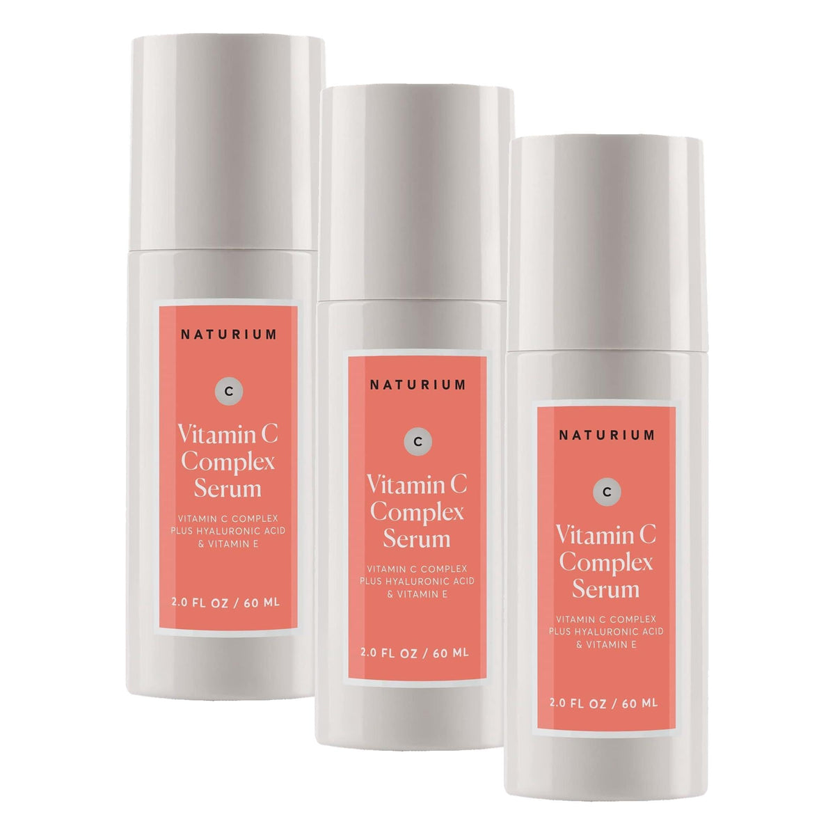Naturium Vitamin C Complex Serum, Hyaluronic Acid & Vitamin E, 2 fl oz | Facial Treatment for Fine Lines & Wrinkles, Anti-Aging Formula for Hydration, Sensitive Skin, Travel Size, Face Serm
