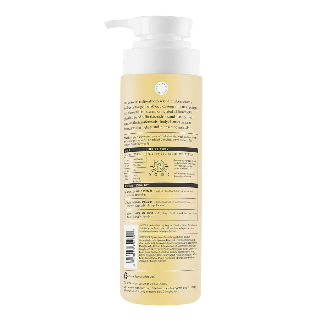 Naturium The Glow Getter Multi-Oil Body Wash, 16.9 fl oz | Nourishing Gentle Cleanser, Dissolves Impurities, Hydrating Base Protects Essential Moisture, for All Skin Types