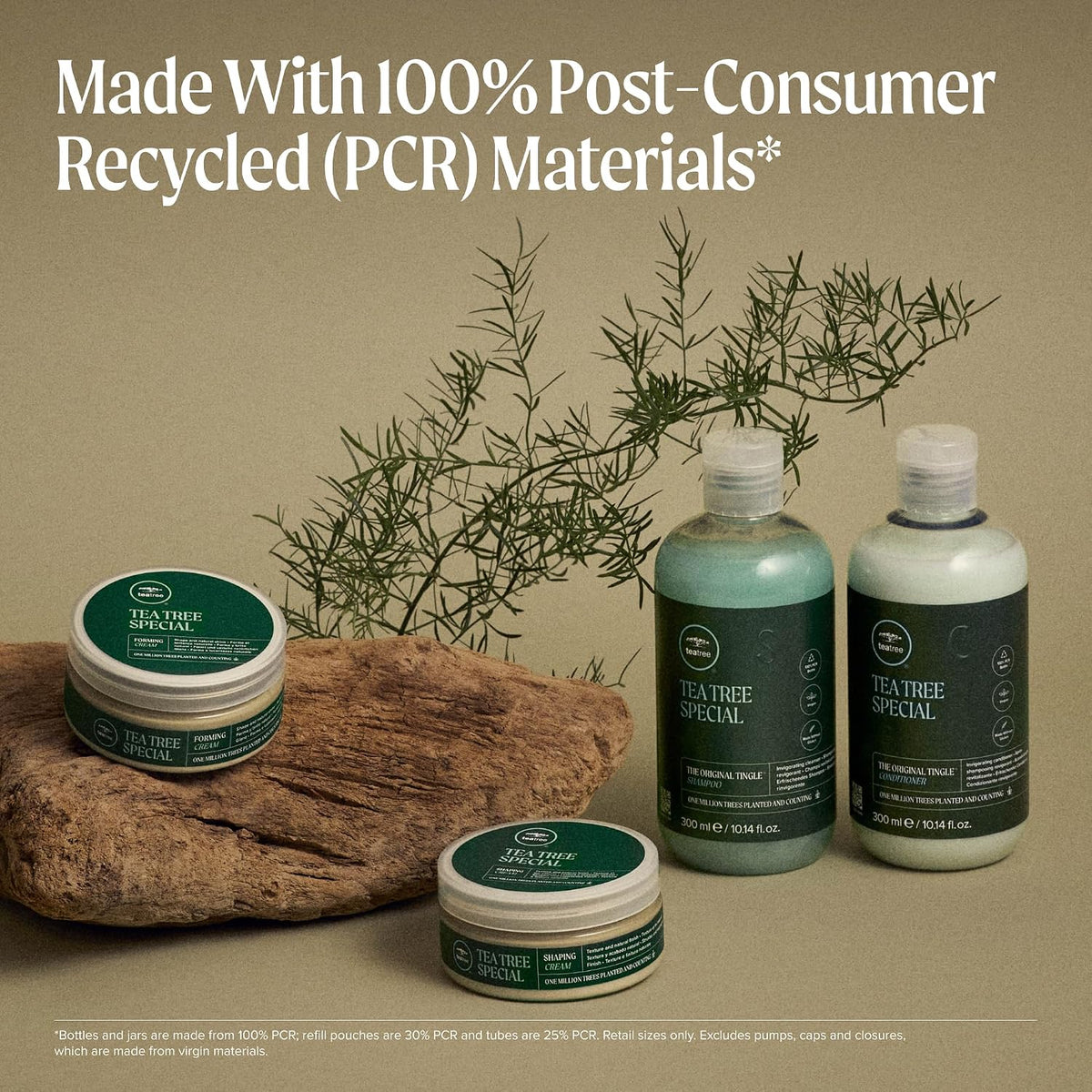 Tea Tree Hair and Body Moisturizer Leave-In Conditioner, Body Lotion, After-Shave Cream, For All Hair + Skin Types